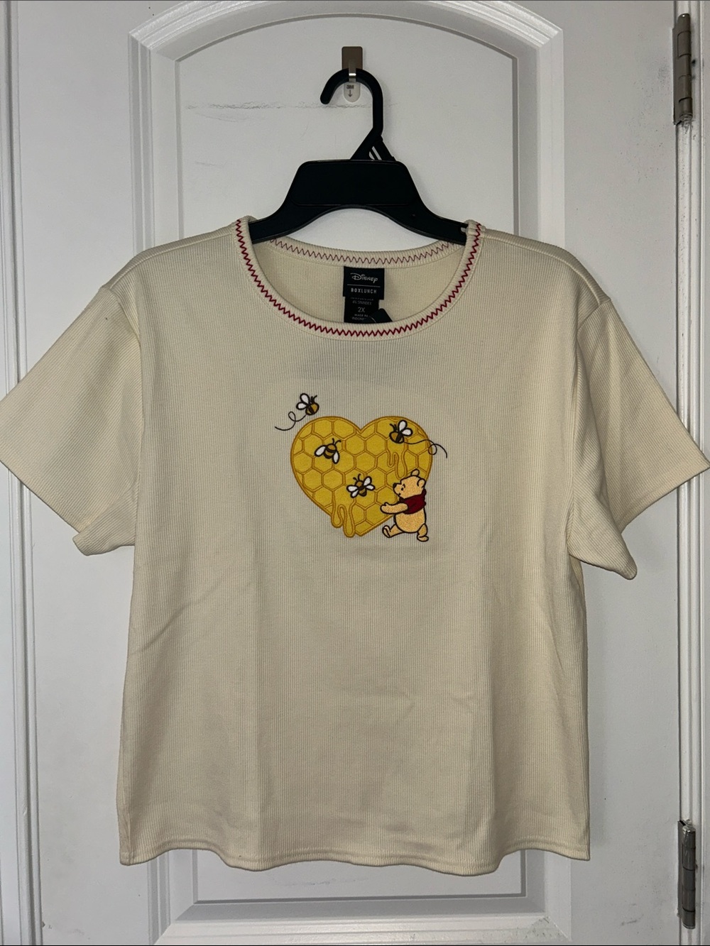 Winnie the Pooh Honey Heart Tee with Red Trim